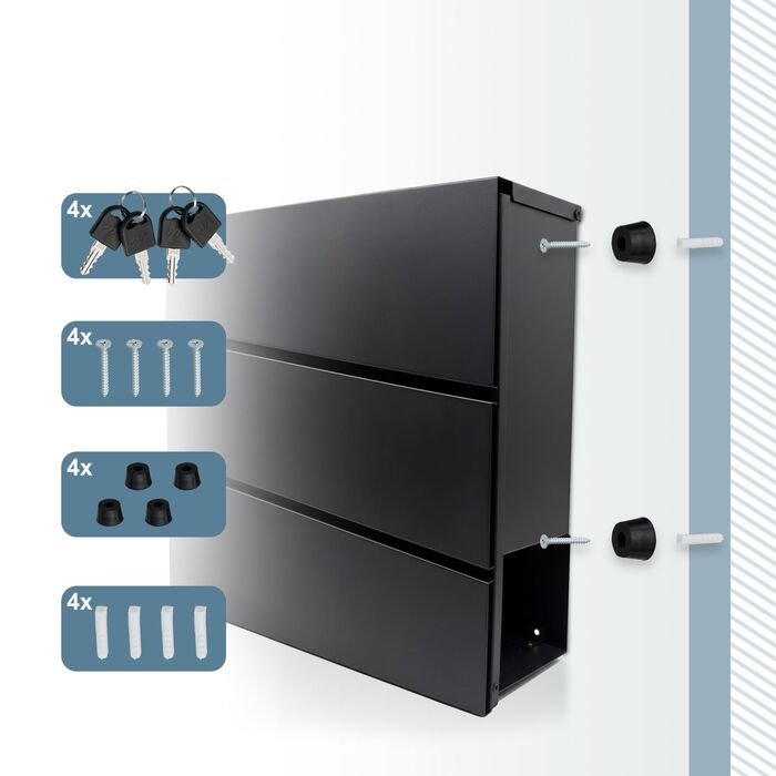 Скріпка Relaxdays з відсіком для газет