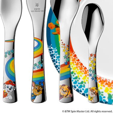 Набір дитячого посуду WMF Paw Patrol 6-частинний з нержавіючої сталі, від 3 років, Cromargan® та набір посуду з єдинорогом