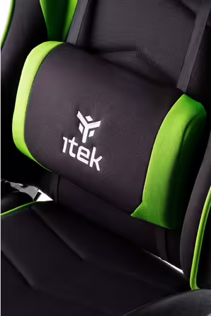 Ігрове крісло iTek PLAYCOM FM20, акрил, чорний-зелений