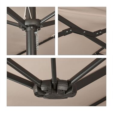 Relaxdays Подвійний парасоль від сонця 460 x 270 см