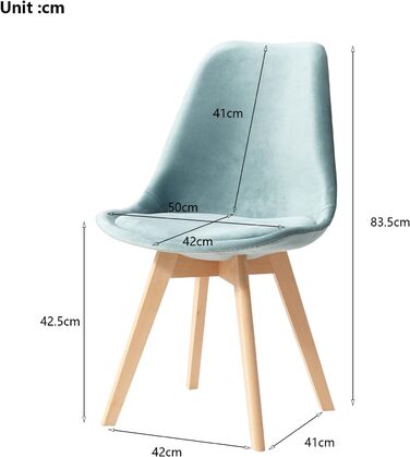 Набір обідніх стільців 6 шт., масивні дерев'яні ніжки, знімні подушки, кухонні стільці, сучасний дизайн. (6 стільців, 8 стільців, гусячий пух, зелений)