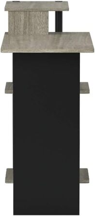 Ефективний домашній ноутбук Ноутбук Комп'ютерний стіл Дуб сірий/чорний Пластикові трубки Французький дуб/чорний