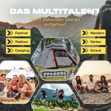 Намет Lumaland Pop Up Dome 2-3 особи, 215x195x120 см, в т.ч. сумка для перенесення
