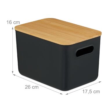 Набір з двох контейнерів для зберігання Relaxdays з кришкою