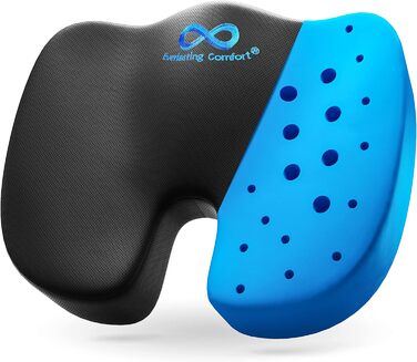 Подушка для сидіння Everlasting Comfort Gel – ергономічна подушка для підтримки куприка, для здорової постави та проти болю в спині (Чорний)