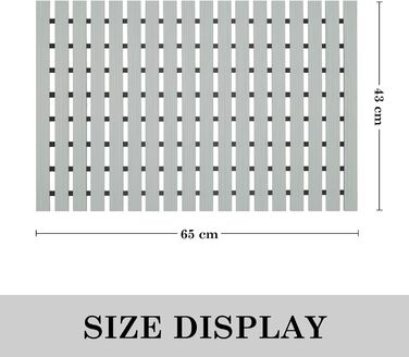 Протиковзкий килимок для душу Comfoyar, швидковисихаючий, легко чиститься, 65x43см для ванної кімнати/кухні