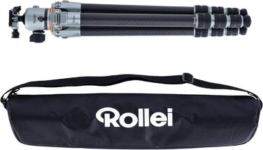Професійний карбоновий штатив Rollei Lion Rock Pro з головкою, ультралегкий, вантажопідйомність 20 кг, висота до 147,5 см, компактний, змінні шипи для стабільності