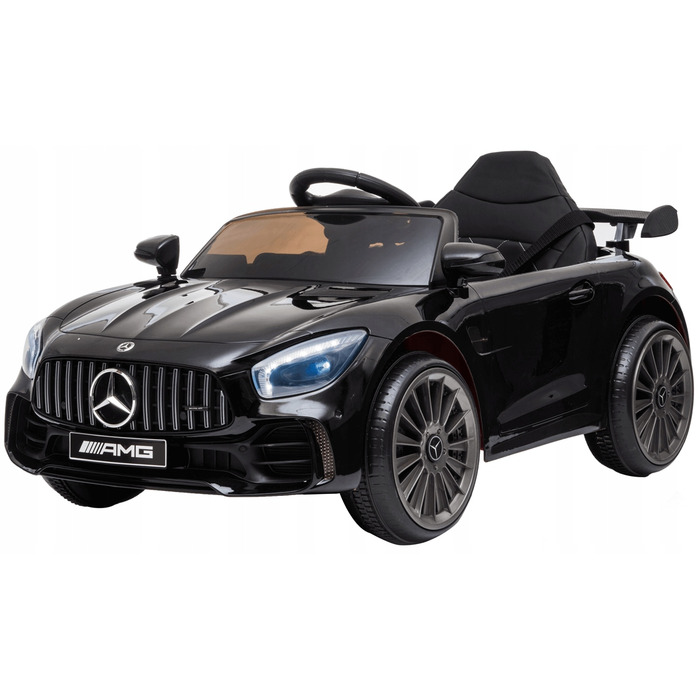 Дитячий електромобіль Mercedes GTR-S: м'які колеса EVA, шкіряне сидіння, пульт ДК, червоний
