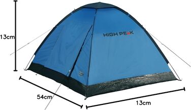 Намет High Peak Dome Beaver 3, кемпінговий намет на 3 особи, намет Igloo з дахом із захистом від негоди, фестивальний намет із підлогою ванни, водонепроникний 1500 мм, висока вентиляція, захист від комарів, окремо стоячий