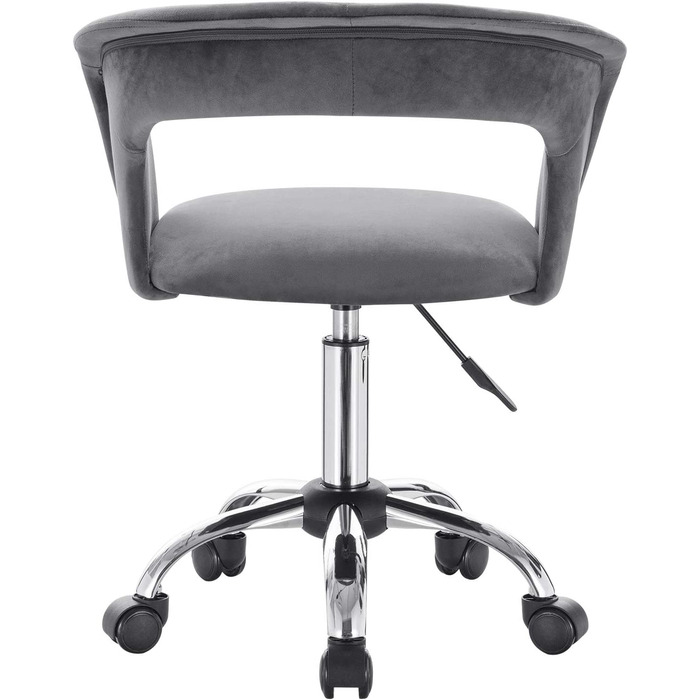 Робочий стілець WOLTU офісний стілець офісний стілець стілець на коліщатках офісний стілець обертовий стілець з підлокітником, безступінчате регулювання по висоті, BS85hgr (темно-сірий, оксамитовий)