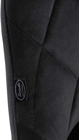 Набір з 2 барних стільців Lazio з велюровим покриттям, обертаються, з підставкою для ніг, регульована висота, чорний колір, металевий каркас