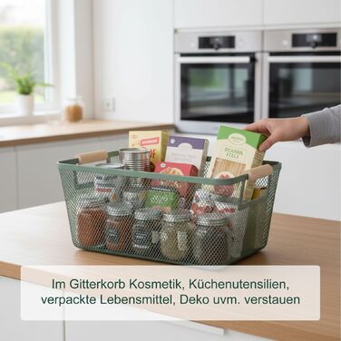 Кошик Relaxdays з дерев’яними ручками