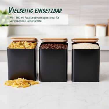 Набір з 3 квадратних контейнерів для зберігання Relaxdays