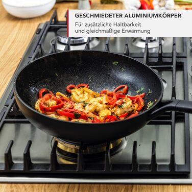 Сковорода KitchenAid Classic Forged 24 см, з антипригарним покриттям, для індукційних плит, чорна