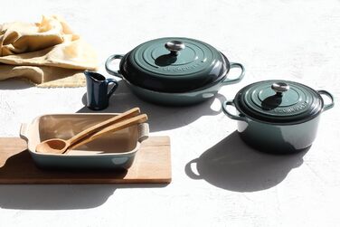 Сковорода Le Creuset Signature з чавуну з кришкою, 24 см, 4.2 л, Ocean