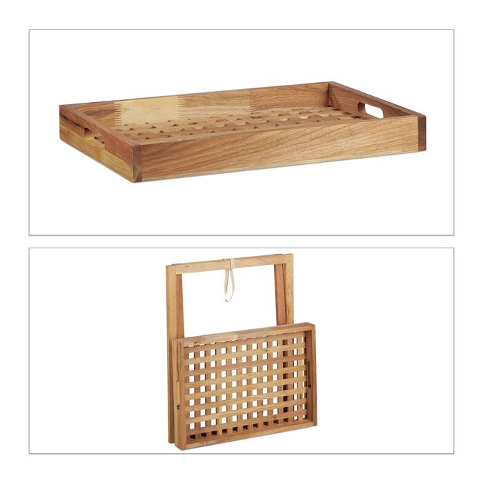 Relaxdays Стіл-трансформер складний горіхового кольору