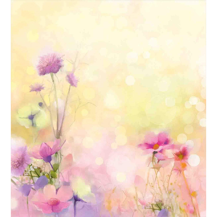 Набір квіткових підковдр для односпальних ліжок, вінтажний цвіт магнолії, захист від кліщів, стійкий до алергії з наволочкою, (200 x 200 см - 70 x 50 см, рожевий блідо-жовтий)