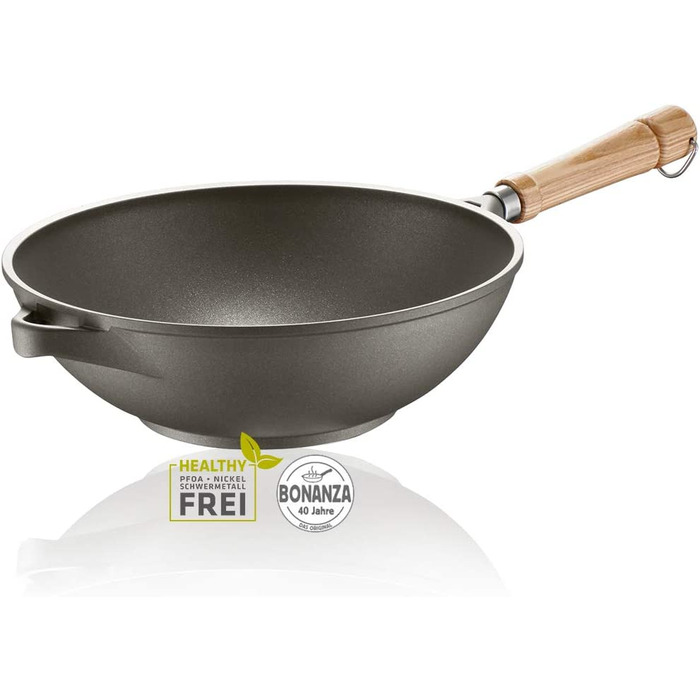 Вок Berndes BONANZA 28 см з міцного алюмінію з антипригарним покриттям, сірий