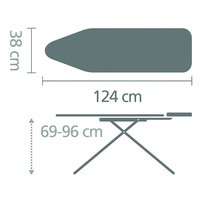 Прасувальна дошка Brabantia Ironing Tables B 124X38 см (108822), Білий