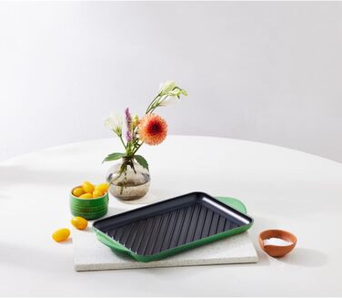 Гриль-пательня Le Creuset прямокутна, чавун, 33 см, Bamboo (для всіх плит, включаючи індукційну)