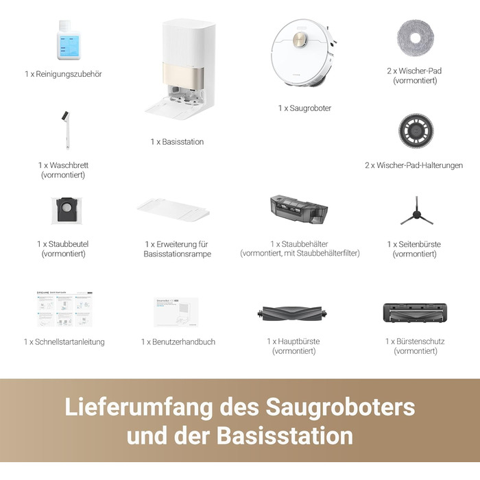 Dreame X30 Ultra: робот-пилосос та миючий робот з автоматичною очисткою, знімний миючий моп, інтелектуальна очистка килимів, потужність всмоктування 8300 Pa, білий