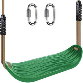 Дитяча гойдалка BeneLabel для дому та саду, міцна гума, регульоване тросове крісло, 130-200 см, для підлітків/дорослих, зелений, 113 кг