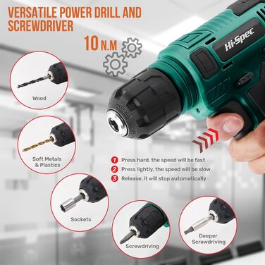 Набір інструментів Hi-Spec 110 предметів, зелений, компактний, для дому та офісу, базовий набір для ремонту в кейсі