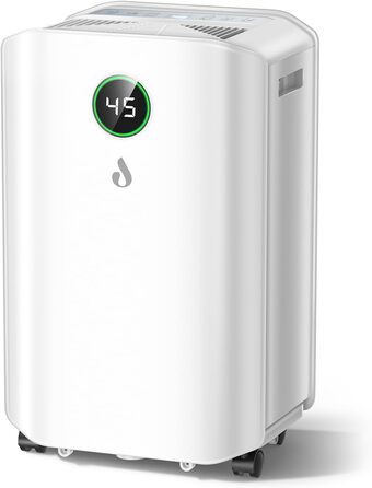 Електричний осушувач повітря 20л/день з цифровим дисплеєм, таймером та підключенням до каналізації. Для дому, підвалу та вітальні.