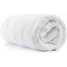 Ковдра BEDSURE 135x200 см - чотирисезонна, стегане покриття, сертифікат Oeko-Tex, білий колір, для алергіків, 300 GSM