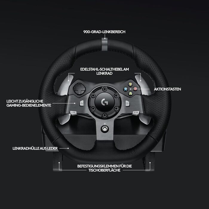 Logitech G29 Driving Force Racing Wheel - Ігровий кермо з Force Feedback для PS5, PS4, PC, Mac. Чорний