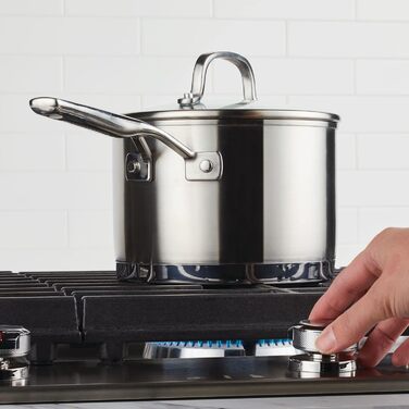 Сковорода гриль KitchenAid 71012 з нержавіючої сталі з антипригарним покриттям, 7.5 л, срібна