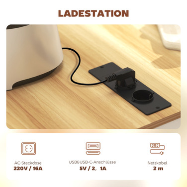 Острів для кухні HOMCOM, кухонний візок на колесах, зі складним робочим столом, ящик для зберігання, полиця, 120 x 68 x 85 см, білий