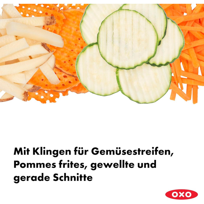 OXO Good Grips Професійний овочевий та фруктовий слайсер 2.0 з японської сталі, сірий, для кухні