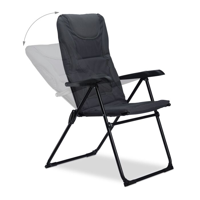Зручний туристичний стілець Relaxdays з м'яким сидінням