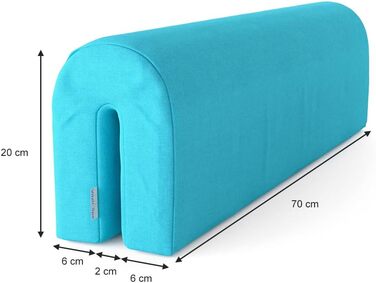 Бортик для ліжечка Bettumrandung 70x20 см, туркіс, захисний, регульований