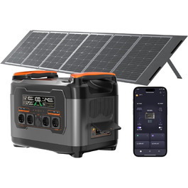 Портативна електростанція NECESPOW 700W (пікова 1400W) 483.84Wh з 3 розетками AC, LiFePO4 акумулятор, чиста синусоїда, USB-C PD100W, сонячний генератор для кемпінгу, дому, CPAP (S2400+400W)