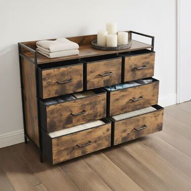 Комод Relaxdays з 7 висувними ящиками з тканини