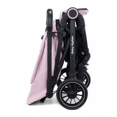 Дитячий візок-прогулянка Moby-System LENA PINK PRO з функцією валізки