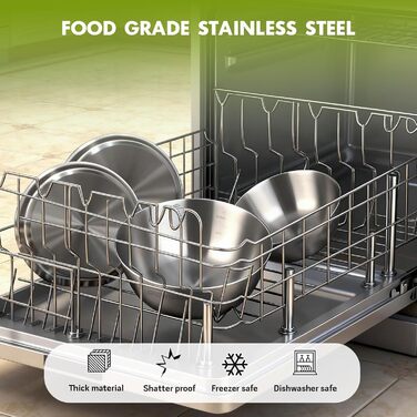 Набір салатників та мисок з нержавіючої сталі, 5 шт. - для кухні, міксування та сервірування