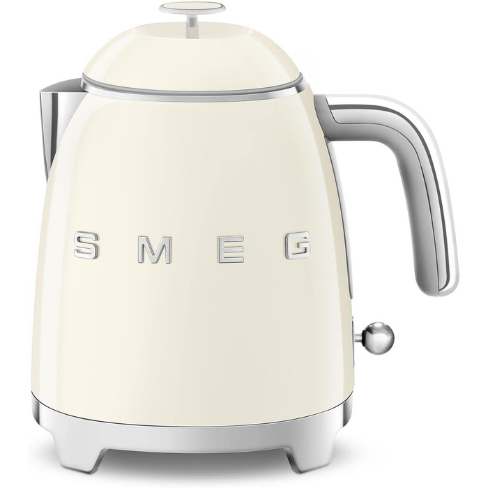 Електричний чайник Smeg KLF05CREU, 0.8 л, кремовий, з нержавіючої сталі, з автовимкненням та індикатором рівня води