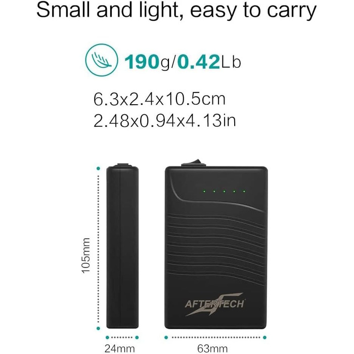 AFTERTECH Mini UPS Powerbank 12V 3000mAh з USB-виходом: резервне живлення для пристроїв