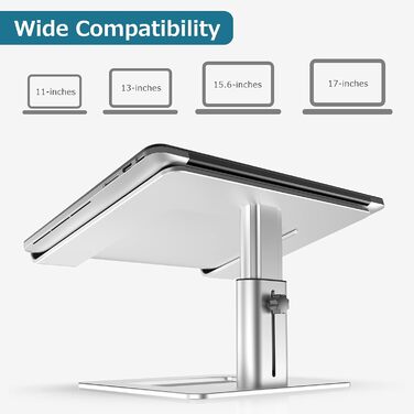 Підставка для ноутбука GOKEDA: ергономічна, регульована, з алюмінію, 11-17 дюймів