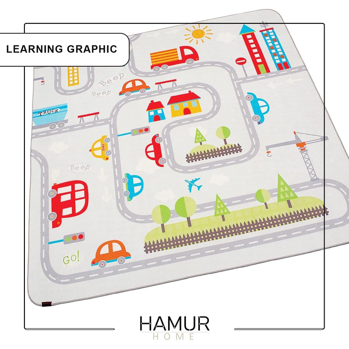 Дитячий ігровий килимок Протиковзкий ігровий килимок Складний ігровий килимок Дитячий килимок 150x150см для дитячої кімнати Пральна машина для ігрової кімнати Дитячий килимок, який можна прати (дорожній)