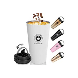 Термостатична кружка кавова кружка на винос, герметична кавова кружка з кришкою, Термостат з подвійними стінками, кавова кружка об'ємом 500 мл