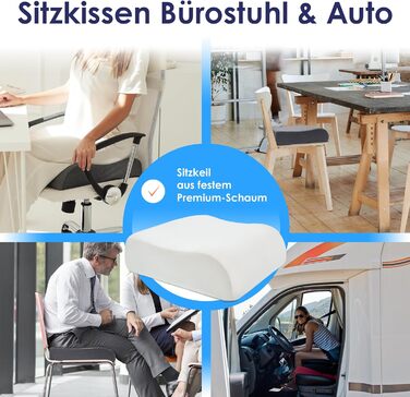 Подушка-підсидник DYNMC Bequeme для дорослих та дітей, ергономічна підставка на стілець та в авто, розроблена з фізіотерапевтами, сіра