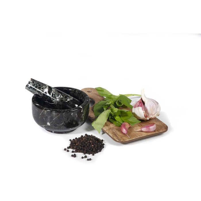 Набір для кави Stößel & Mörtel: ступка та товкачок з чорного мармуру