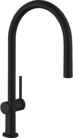 Змішувач для кухні hansgrohe Talis M54 (змішувач для кухні, поворот на 360, висувний вилив, вилив високої комфортності 210 мм, стандартні підключення) Чорний