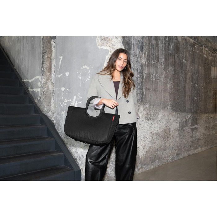 Сумка Reisenthel Loopshopper L – містка, з відділеннями, з перероблених PET-пляшок, золотий (Mesh Black)