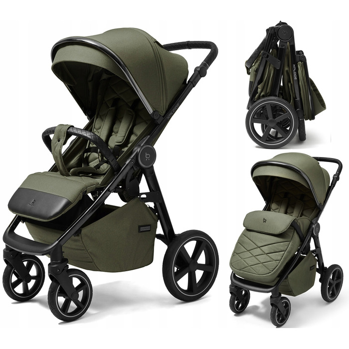 Дитячий прогулянковий візок 4BABY Xplode, зелений, алюмінієвий, з можливістю компактного складання