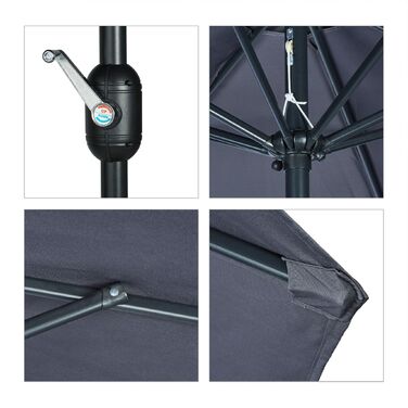 Relaxdays Парасолька від сонця, діаметр 300 см